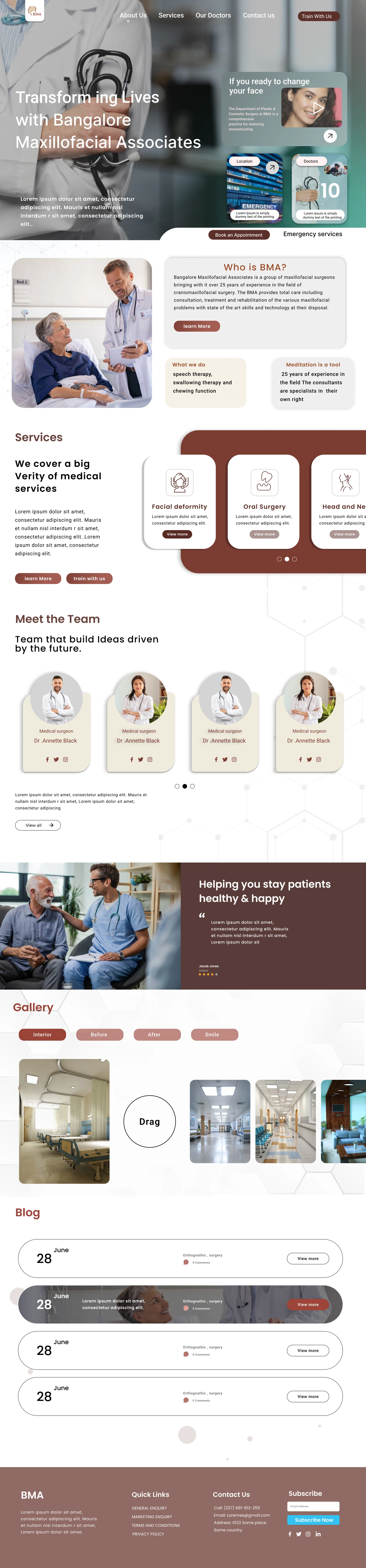 BMA - landing page